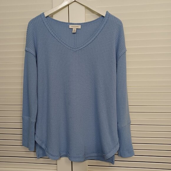 Vintage America Blue Waffle Knit‎ Thermal Tee Medium - Picture 9 of 9